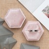 Giftop Equal Hexagon Velvet Single Ring Box for Engagement Proposal