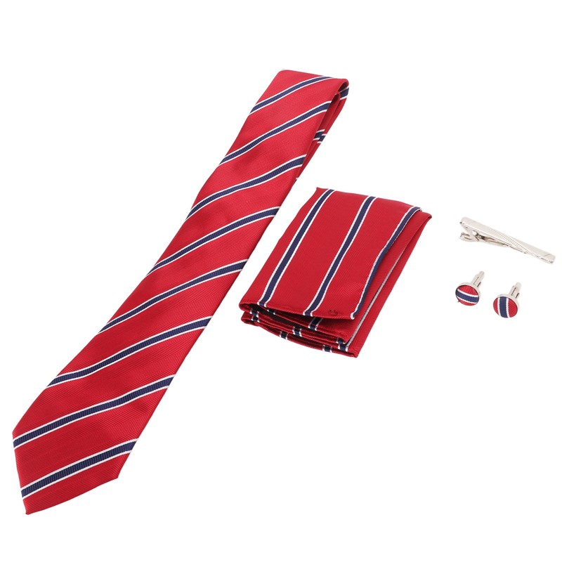 Mens Tie Classic Striped Polyester Yarn Easy Match Guarantees Durability