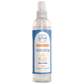 Allium Desodorante Natural Con Piedra De Alumbre 250 Ml Pies Y Axilas, Libre de Aluminio Y Parabenos, Antibacteriano, Frescura Y Protección Continua.