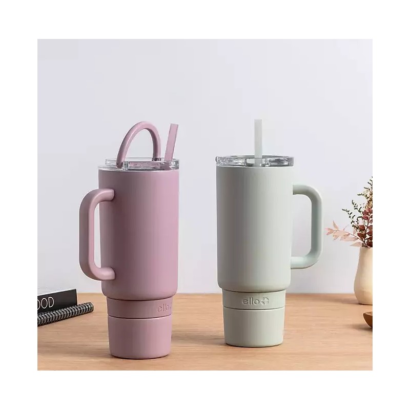 Ello Port 40-oz. Stainless Steel Tumbler with Handle, Color Sage