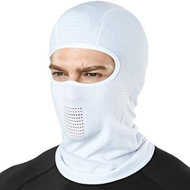 TSLA Thermal Winter Balaclava Face Mask, UV Protection Fleece Lined Ski Mask, Lightweight Windproof Neck Gaiter, Windproof Balaclava Off White, One Size