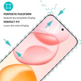 smartect TPU Screen Protector [2 + 2 Pieces] Compatible with Honor 400, Display + Camera, Covers the Whole Display, Screen Protector Bubble-Free, Screen Protector Anti Fingerprint