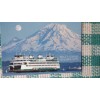 BEAUTIFUL POST CARD STATE FERRY MT.RAINIER PUGET SOUND WASHINGTON