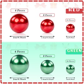 MAGICLUB 4114 Pcs Christmas Vase Filler Pearls Clear Water Gel Beads Vase Filler Pearls Floating Candles Centerpiece with 8 Floating Candles for Christmas Dinning Table Party Festival Decor (Bulb)