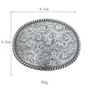 Seternaly Western Floral Engraved Belt Buckle with Rope Edge Design