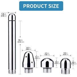 Aluminium Shower Set, Shower Wash System, 3-Piece Aluminium Enema Set for Cleaning, with Shower Head, Shower Set Accessories, Includes Velvet Carry Bag