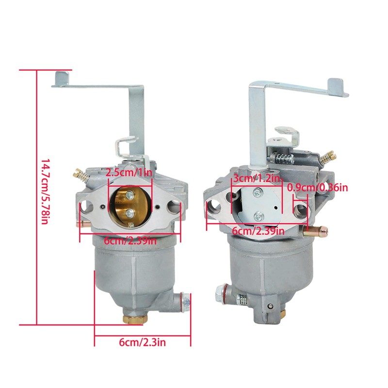 Thomletha Carburetor with Fuel Line Gaskets Set Replacement for Yamaha
