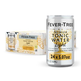 Fever-Tree Light Tonic Water – Premium Low-Calorie Mixer for Cocktails and Mocktails, 24 x 5.1 Cans – Naturally Sourced, Non-GMO