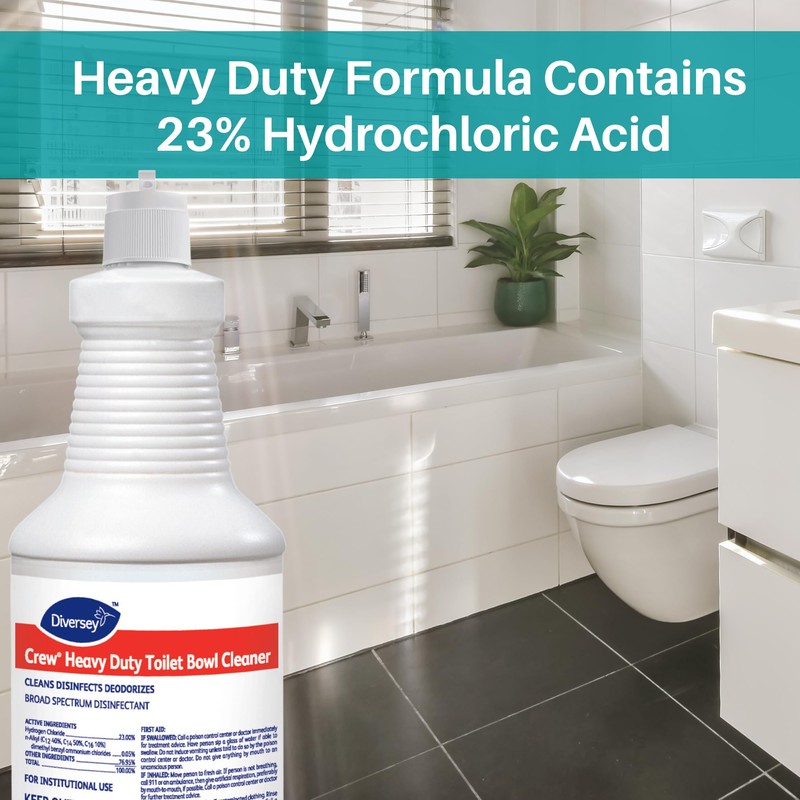 CREW 04560 Heavy Duty Toilet Bowl Cleaner & Disinfectant, 23%