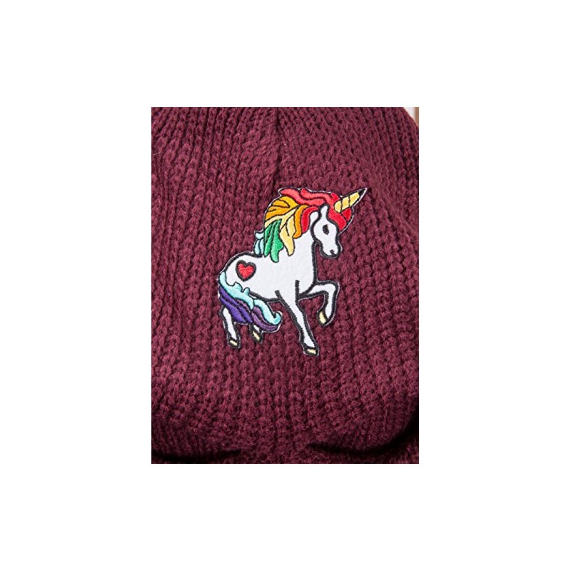 Rainbow Unicorn Ski 3 Hole Mask, Burgundy