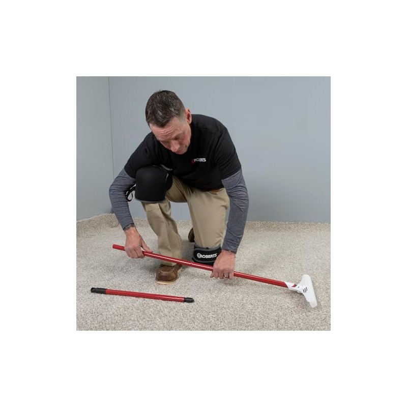 ROBERTS 12" Carpet Rake and Groomer with 51" Handle