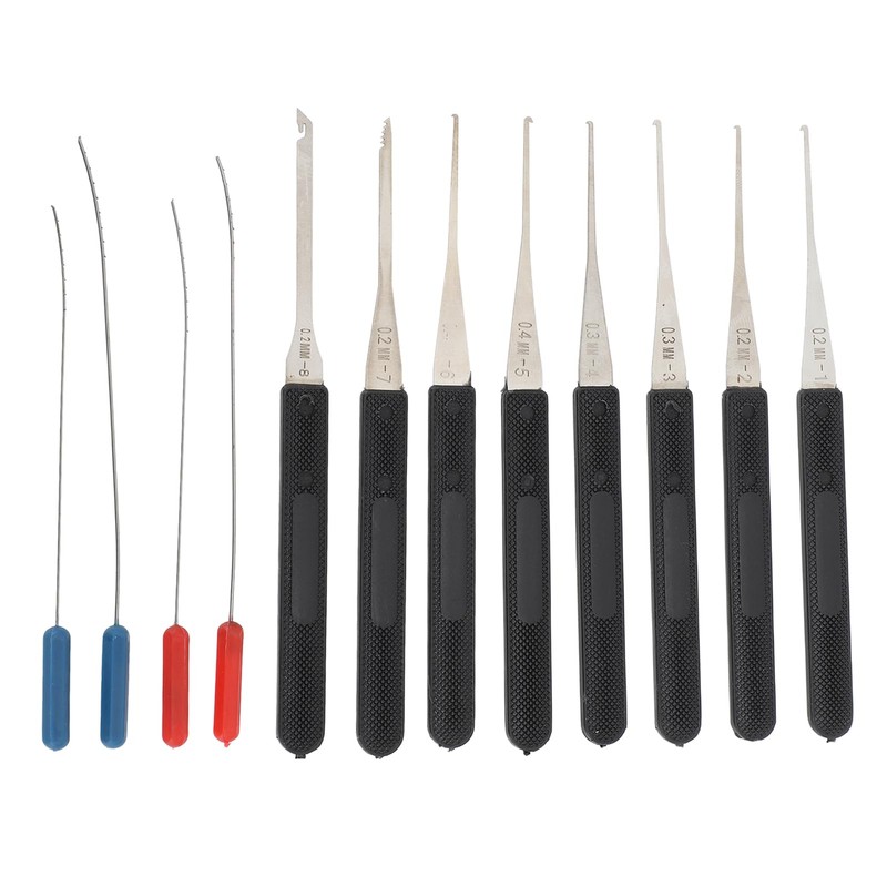 12 Pcs Broken Key Puller Set, 0.2-0.4mm Tap Puller Set,