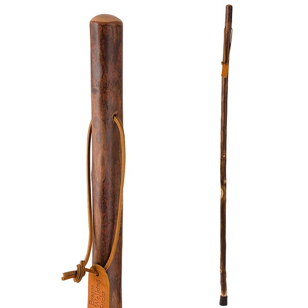 Brazos Free Form Maple Walking Stick, Handcrafted Wooden Staff, Lightweight