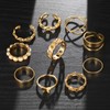 10 PCS Stackable Rings for Women Pearl Beaded Knuckle Rings