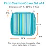 NettyPro Outdoor Cushion Slipcovers Waterproof 22 x 20 inch Patio