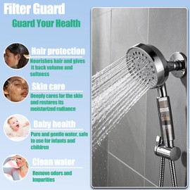 Replacement Filters Compatible with Cobbe, Replacement Filters for Handheld Shower Head, Water Softener Filters Beads, Remove Chlorine, Reduces Dry Itchy Skin (2 PCS)