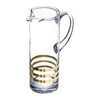 Glass Pitcher with handle Straight Sided, Handmade, With Spout, Three