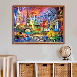 AveJoys Jigsaw Puzzles for Adults 1000 Piece Wonderful Paris 27.56 x 19.69 Inch Jigsaw Puzzle for Adults Educational Game 1000 Pieces Paris Puzzles for Adult