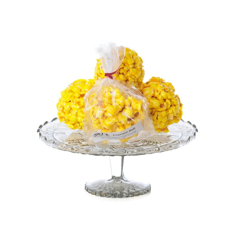 6 Pack - Gourmet Yellow Popcorn Balls - Vanilla Flavored