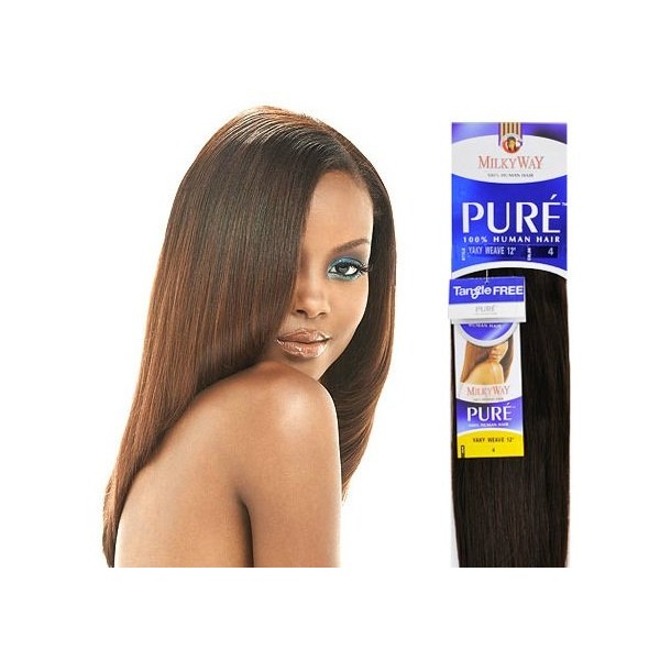 MilkyWay Human Hair Weave Pure Yaki 8" #1
