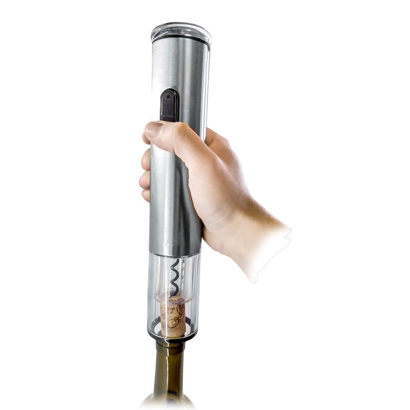 Vin Bouquet Manganese Steel and ABS Electric Corkscrew, Silver, 32
