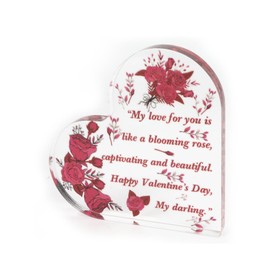 Heart-Shaped Acrylic Plaque, A Gift for Loved Ones, Transparent Design, Ideas for Mum's Birthday, Unique Presents for Couples and Family Decor, Romantic, Modern Art, Great for Any Occasion