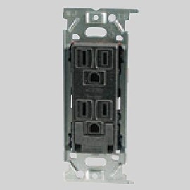 Jimbo Electric New Mild Bee Series Ground Double Outlet with Embedded Earth Terminal 2PE 15A 125V Soft Black JEC-BN-55GE SB ※Made-to-order Product