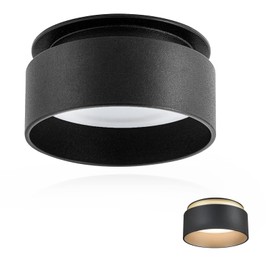 KYOTECH LED Ceiling Spotlight with Indirect Light Including 5 W Replaceable LED Module Warm White 3000 K 400 LM Surface-Mounted Spotlight LED Recessed Spotlight 30 mm Extra Flat with Large Light