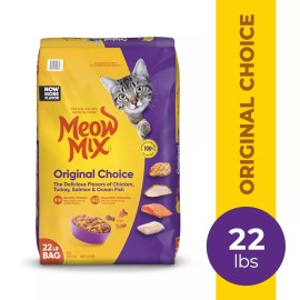 Meow Mix Original Choice Dry Cat Food 22 Pound Bag Complete Nutrition