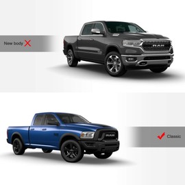 Stehlen 642167829645 Compatible with 2002-2018 Ram / 2019-2022 Classic 5.7 Feet (68.4") Short Bed with Rambox Cargo Management System Rubber Horizontal Line Truck Bed Mat v2 - Black