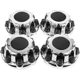 4pcs 8-Lug Chrome Wheel Center Caps Fit for Chevy Silverado, Avalanche, Suburban & G-MC Sierra, Yukon, Replaces 15039489, 15039488