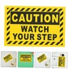 SHINEOFI Watch Your Step Caution Sign Durable PVC Wet Floor