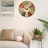 Constantplanet Farmhouse Wall Clocks for Living Room Decor Colorful Wall