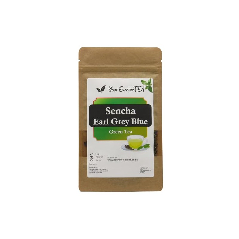 Sencha Green Earl Grey Blue Flower - China Green Loose