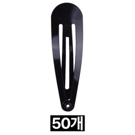 Prenty women's hair barrette black snap pin, 1 set, 50 pieces / 프렌티 여성 헤어 머리핀 검정 똑딱핀, 1세트, 50개