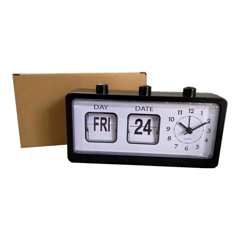 Haptufer Mechanical Alarm Clock Novelty Flip Clock Desktop Digital Clock
