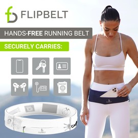 FlipBelt Zipper - White - S, White, Small