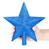 SULOLI Christmas Tree Star Blue,Blue Christmas Tree Topper Blue Star