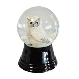 VIENNA SNOWGLOBE Snow Globe Real Glass Globe – Almost Like Real Snow Motif: Snow Owl, 4.5 cm