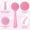 4 PCS Silicona Cepillos Limpieza Facial Manual, Silicona de Doble