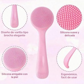 4 PCS Silicona Cepillos Limpieza Facial Manual, Silicona de Doble Cara