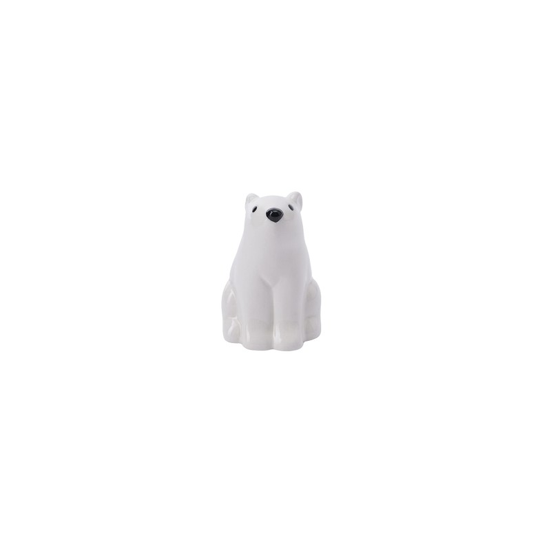 CGB Giftware | Ceramic Bear Charm | White | Lucky
