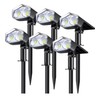 AloftSun 6-Pack Solar Motion Powered Landscape LED Pathway Lights IP68