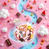 10 Stück gemischte Kawaii-Harz-Nagelanhänger, 3D-Eiscreme, Donut-Zucker, Schleim, gemischte Süßigkeiten-DIY-Nagelkunst-Dekorationen für