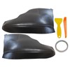 NLQR 2 Pcs Door Armrest Replacement Cover Leather Gray Compatible