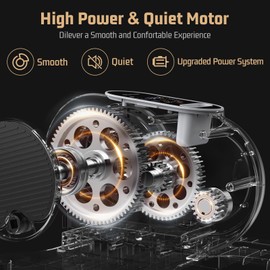 ANCHEER Under Desk Elliptical Machine, Electric Seated Pedal Exerciser Machine with 12 Adjustable Speed, Quiet & Portable, LCD Display (Gray)