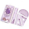 4 Pieces Flexible Ruler Set 15cm/6inch Plastic Ruler Straight Ruler