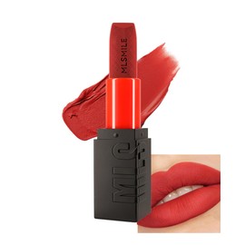 Matte Lipstick Bright Red, Nude Matte Lipstick Long-Lasting Lip Makeup Waterproof Smudge Proof for Women,Silky Velvet Moisturizing Lip Stick High Impact Lip Color Lip Gloss Balm Gift for Girls-03