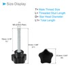 CoCud Star Clamping Knobs M5 x 70 mm Male Thread
