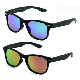 Kyra Kids 80's Classic Vintage Retro Style Mirrored Lens Camo Design Fashion Sunglasses Camouflage